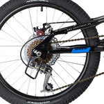 Велосипед NOVATRACK 20" SHARK чёрный, сталь, 6-скор, Microshift/Power, диск.тормоз STG