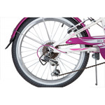 Велосипед NOVATRACK 20", ANGEL, белый, алюм., 6-скор, TY21/RS35/SG-6SI, V-brake