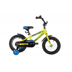 Велосипед NOVATRACK 14" DODGER алюм.,зелёный, тормоз нож, короткие крылья, полная защита цепи