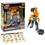 Трансформер робот-строительная техника, 2в1 BONDIBOT Bondibon, экскаватор, цвет жёлтый, ВОХ 23,5х26,5х8 см.