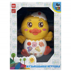 Игр.разв.пласт. "ЗАБАВНЫЙ УТЁНОК" BABY YOU BONDIBON, свет, звук, на бат., BOX