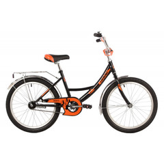 Велосипед NOVATRACK 20" URBAN чёрный, защита А-тип, тормоз нож, крылья и багажник хром