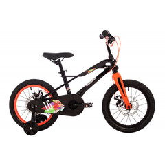 Велосипед NOVATRACK 16" LYNX. Магнезиевая рама, чёрный, полная защ.цепи, диск.тормоз, короткие крыль