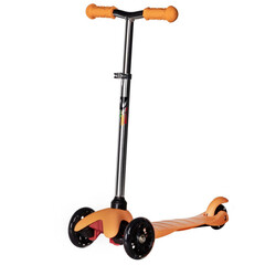 Самокат Novatrack Disco-kids Basic, колеса 120x76мм, оранжевый