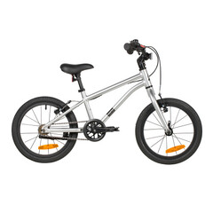 Велосипед NOVATRACK 16" PHANTOM, алюминий, серебристый,  защита цепи, тормоз V-Brake