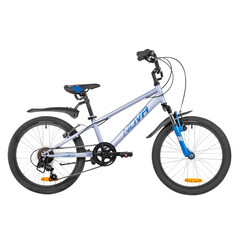 Велосипед NOVATRACK 20" POINTER серый,  стальная рама, 6 скор., Shimano TY21/Microshift TS38, V- bra