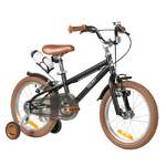 Велосипед NOVATRACK 16" VALIANT, сталь, чёрный, полная защита цепи, ручной передний и задний тормоз,