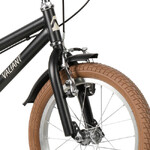 Велосипед NOVATRACK 16" VALIANT, сталь, чёрный, полная защита цепи, ручной передний и задний тормоз,