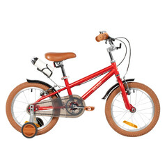 Велосипед NOVATRACK 18" VALIANT, сталь,красный, полная защита цепи, ручной передний и задний тормоз,