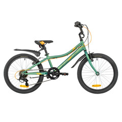 Велосипед FOXX 20" DIFFER зелёный,  стальная рама, 6 скор., Microshift MS21/Microshift TS38, тормоз