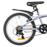 Велосипед FOXX 20" JASMINE голубой,  стальная рама, 6 скор., Microshift MS21/Microshift TS38, тормоз