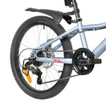 Велосипед FOXX 20" DIFFER серый,  стальная рама, 6 скор., Microshift MS21/Microshift TS38, дисковый