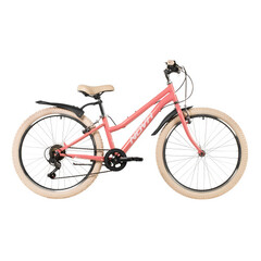 Велосипед NOVATRACK 24" JENNY сталь 12'', коралловый, 6 скор. TY21/TS-38/SG-6S, V-brake