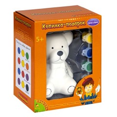 Набор для творчества Bondibon"Копилка-подарок" Мишка