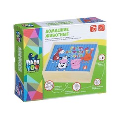 Игр. набор дерев., пазлы, Домашние животные, Bondibon, BOX 19х16х4,8 см., арт. TKA377