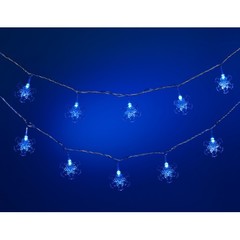 н.г.эл.гирл.LED снежинки 36л.синий(2/8ф) в пвх (прозр.провод) 5.7м