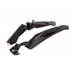 Крылья STG FD-38 F/R FOR 27,5-29, переднее и заднее, пластик/резина  , черные .С встроенным фонарико